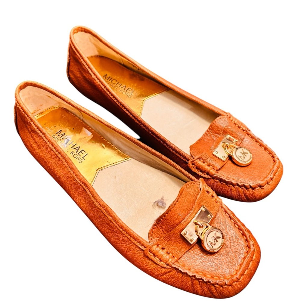 Michael Kors Leather MK Charm Moccasin Loafers - Picture 2 of 3